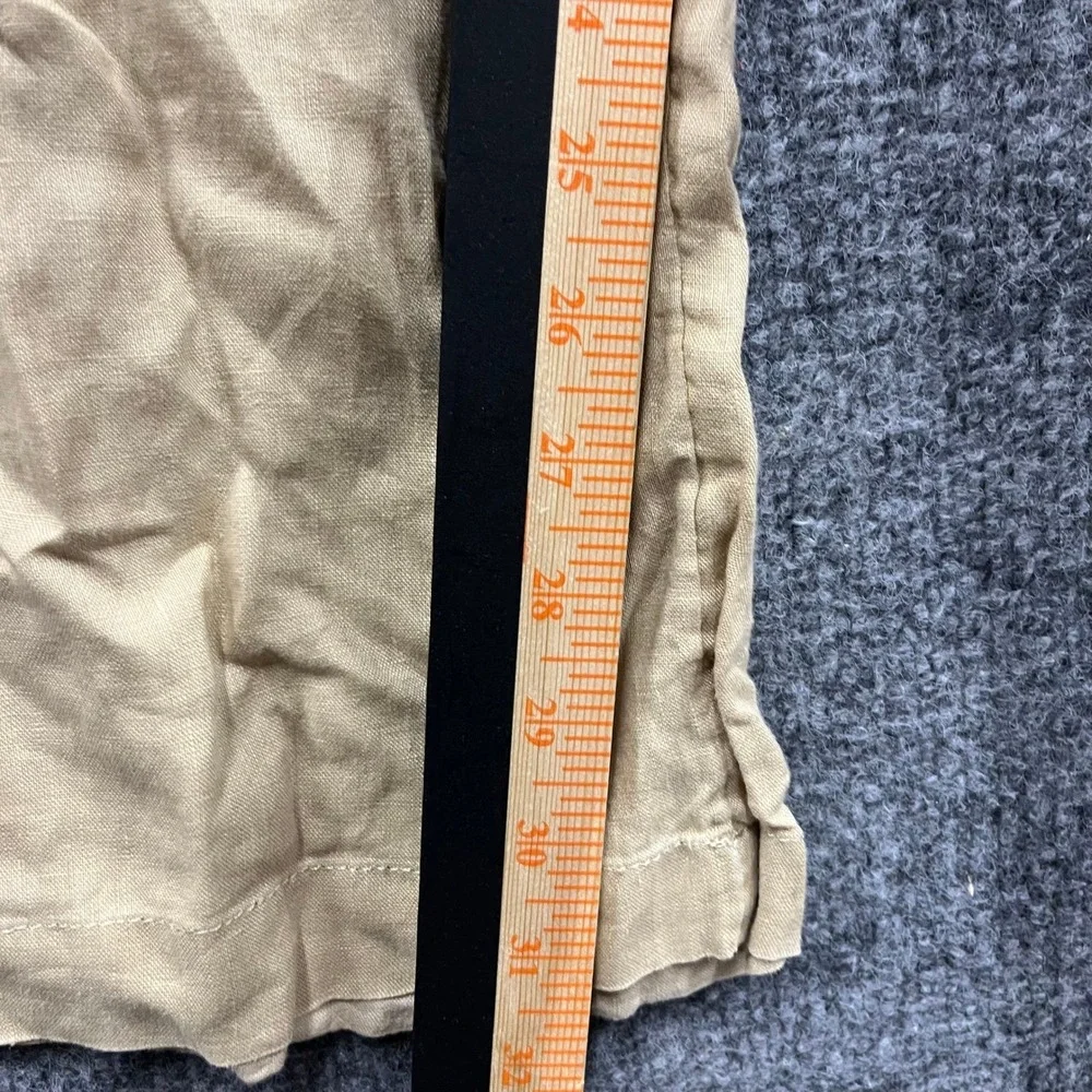 Banana Republic Pants Womens Size 6 Beige Linen Relaxed Fit Drawstring Casual